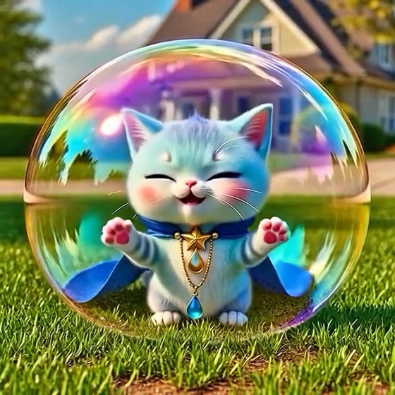 Luxibo Bubble character design, surrounded by emotion rings